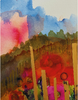 A6 - Abstract Flowers in Mountain Range - ID 153