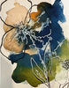 A6 - Funky Flower- Blue Green Gold - ID 155